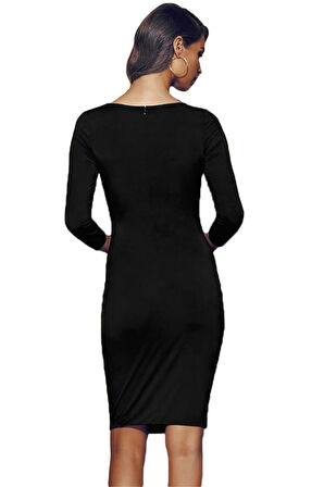 TP101396 Ön Kısmı Bağcıklı Tek Parça Elbise