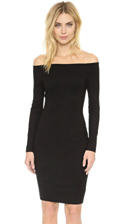 TP101298 Uzun Kollu Straplez Elbise