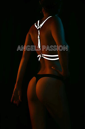 Beyaz Reflektörlü İnce Yelek Harness - APFT194