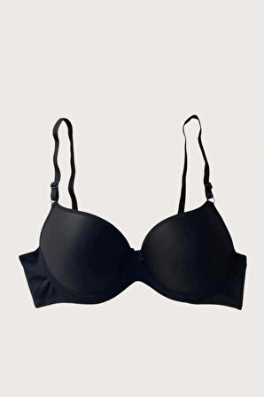 Mikro Kumaş Push Up Dolgulu Balenli Günlük Tek Destekli Sütyen