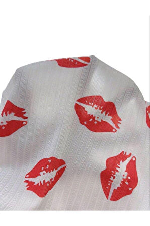 Kiss Öpücük Beyaz Şortlu Takım