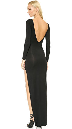 TP101297 Yırtmaçlı Uzun Elbise