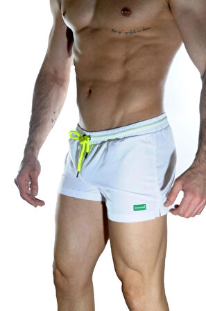 Erkek Beyaz Mini Mayo Short