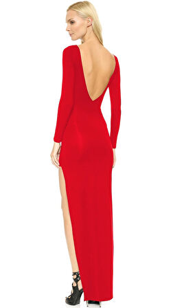 TP101297 Yırtmaçlı Uzun Elbise