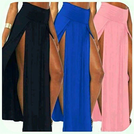 TP101055 Uzun Derin Yırtmaçlı Etek