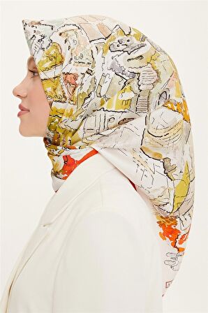 Armine 2022 İlkbahar Yaz Sezonu Twill İpek Eşarp Modelleri 8755D-31