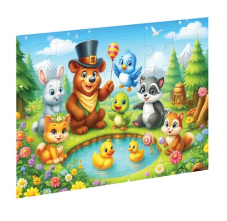 Sevimli Hayvanlar Ahşap Puzzle