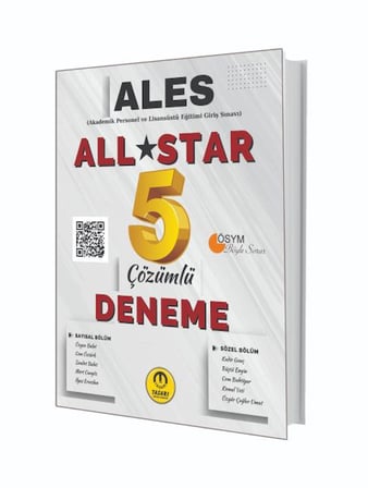 Tasarı Yayınları ALES Sayısal Sözel Yetenek All Star Tamamı Çözümlü 5 Deneme