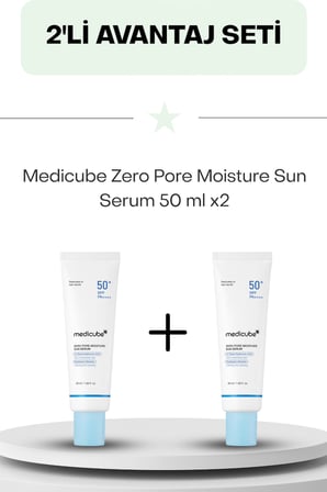 Medicube Zero Pore Moisture Sun Serum 50 ml İkili Set