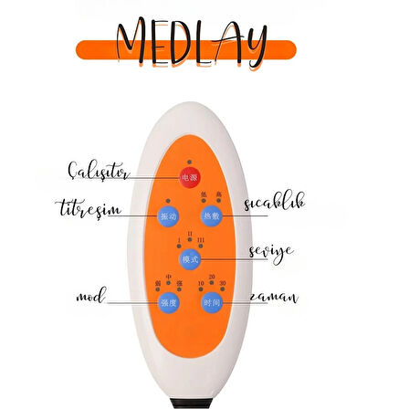 MEDLAY Elektrikli Gergin Kasları Rahatlatma Sıcak Masaj Topu / El Rehabilitasyon Elektrikli Isı Ayarlı Masaj Aleti