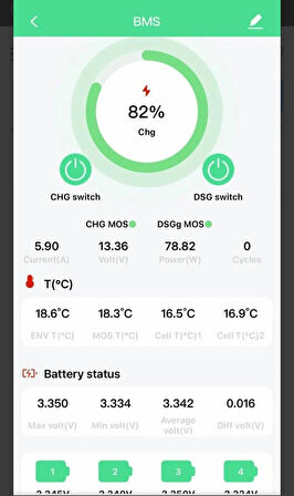 MEGACELL 12.8 V 200 Ah Bluetooth Lityum Akü