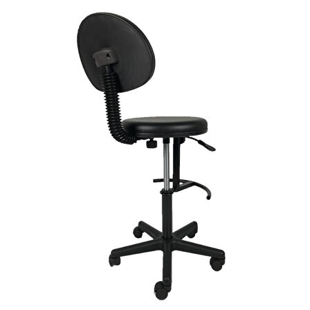 GOLDSİT MEGA YARIM ÇEMBERLİ SIRTLI TABURE 210 P (Siyah Deri)