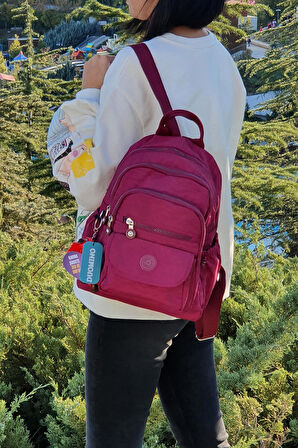 NEMO BAGS Unisex Bordo Sırt Çantası 12'' İnç Günlük Kullanım Klinkır Suya Dayanıklı Sırt Çantası/ Tablet Bölmeli/ Spor Çantası Kılinkır 30x25x13cm