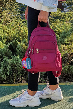 NEMO BAGS Unisex Bordo Sırt Çantası 12'' İnç Günlük Kullanım Klinkır Suya Dayanıklı Sırt Çantası/ Tablet Bölmeli/ Spor Çantası Kılinkır 30x25x13cm