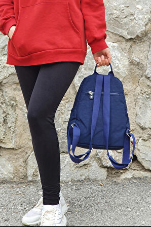 NEMO BAGS Unisex Lacivert Sırt Çantası 12'' İnç Günlük Kullanım Klinkır Suya Dayanıklı Sırt Çantası/ Tablet Bölmeli/ Spor Çantası Kılinkır 30x25x13cm