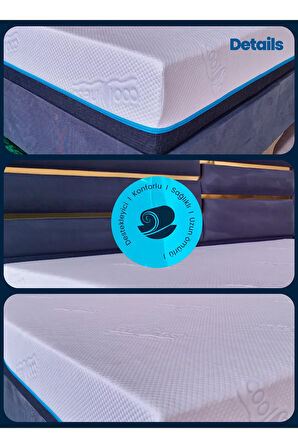 Meg'a The Bed S2 Torba Yaylı Yatak Fermuarlı Yıkanabilir Kılıflı Ortopedik Visco Yatak