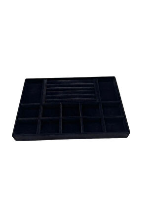 İstanbul Model Süet Kumaş Siyah Renk 24/34 Cm Takı Sergileme Standı