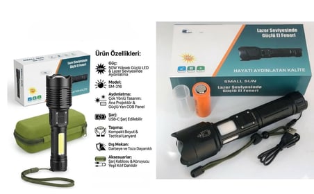 50W Led Şarjlı El Feneri SM-316