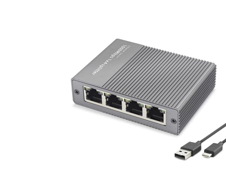 Gigabit Ethernet Switch 5 Port Type C Güç Girişli Gri HDX1414