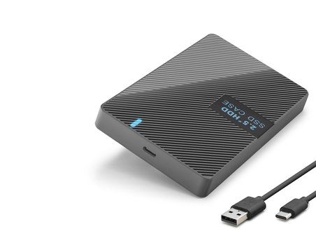 2.5 Inç Sata Hdd/Ssd Harici Disk Kutusu Usb 3.0 Type-C - Siyah HDX1793
