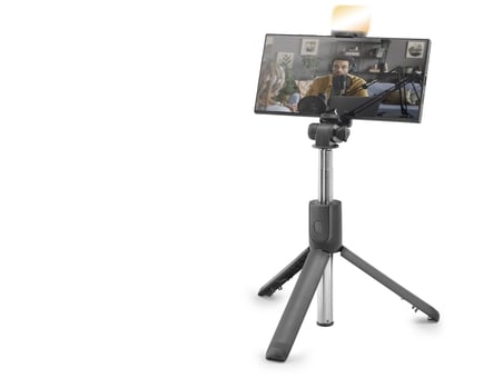 Telefon Tripodu Ve Selfie Çubuğu Led Bluetooth Kumandalı 69 Cm Siyah ND1038