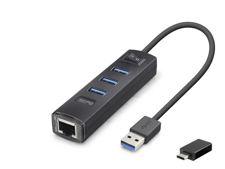Usb Type-c 3.2 Gen1 Hub Ethernet Gigabit 4 Port Siyah RJ4503