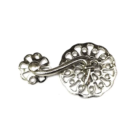Nikel 50 Adet Zamak Çengel Kilit 56x33 mm - Yuvarlak, Karşılıklı Mobilya, Dolap, Sandık, Kutu, Kapak