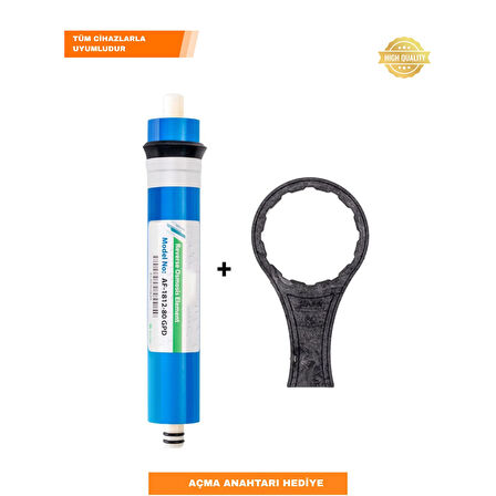 Su Arıtma Membran Filtre – 80 GPD Tüm Cihazlara Uyumlu + Açma Anahtarı Hediye