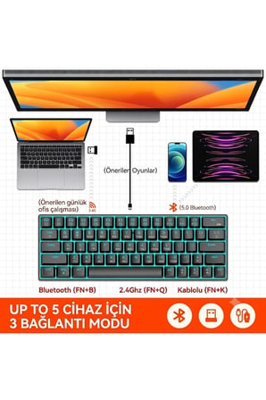 MK104 RGB Mekanik Gaming Klavye Kablolu Oyuncu Klavyesi- 104 Tuşlu, 26 Tuş Anti-Ghosting, Multimedya ve Işık Denetimli (Siyah)