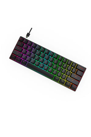 V800 68 Tuşlu RGB Mekanik Gaming Klavye Kablolu Oyuncu Klavyesi, Mavi Switch , Ultra Kompakt E-Spor Oyuncu Klavyesi