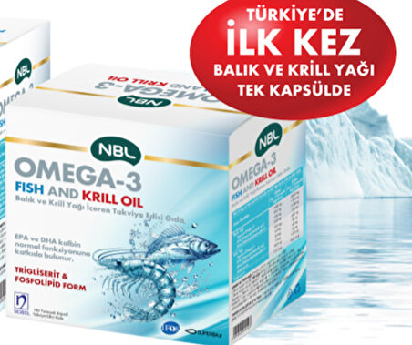 NBL Omega 3 Fish/Krill Oil 100 Kapsül