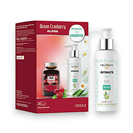 Ocean Cranberry Turna Yemişi Ekstresi 30 Kapsül + Neutracy İntim Jel 100 ml Hediyeli