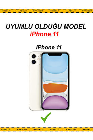 Iphone 11 Uyumlu Logolu Lansman Silikon Kılıf İçi Kadife-Gece Mavisi