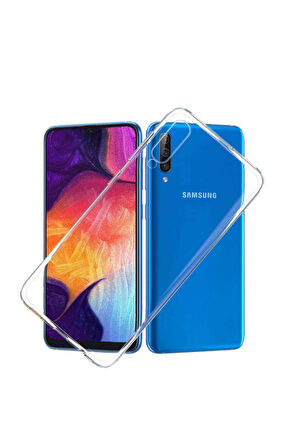 Samsung Galaxy A50 Uyumlu Esnek Yumuşak Şeffaf Silikon Kılıf