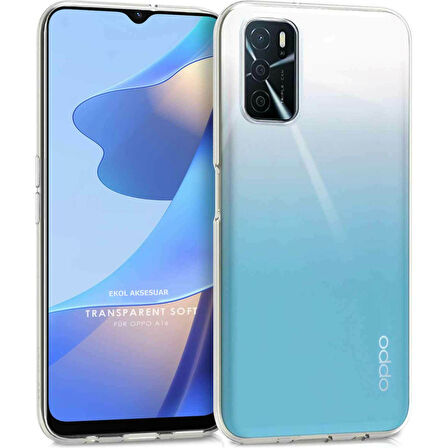 Oppo A16 Uyumlu Esnek Yumuşak Şeffaf Silikon Kılıf