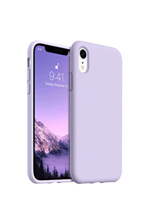 iphone XR Uyumlu Premium Lansman Liquid Silikon Kılıf İçi Kadife-Lila