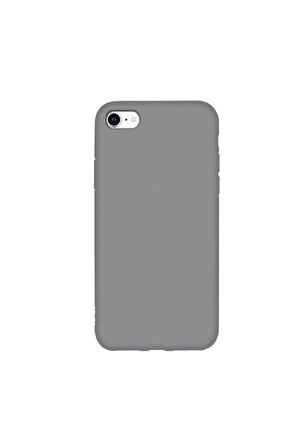 iphone 7-8-Se 2020 Uyumlu Premium Lansman Liquid Silikon Kılıf İçi Kadife-Gri