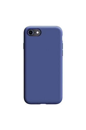 iphone 7-8-Se 2020 Uyumlu Premium Lansman Liquid Silikon Kılıf İçi Kadife-Gece Mavisi