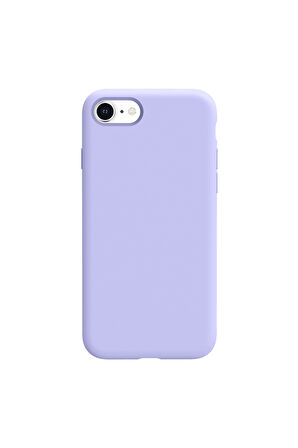 iphone 7-8-Se 2020 Uyumlu Premium Lansman Liquid Silikon Kılıf İçi Kadife-Lila