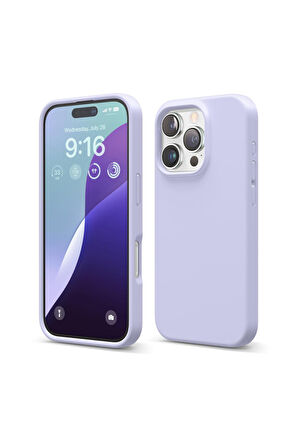 iphone 16 ProMax Uyumlu Premium Lansman Liquid Silikon Kılıf İçi Kadife-Lila