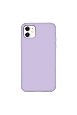 iphone 11 Uyumlu Premium Lansman Liquid Silikon Kılıf İçi Kadife-Lila