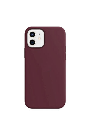 iphone 11 Uyumlu Premium Lansman Liquid Silikon Kılıf İçi Kadife-Bordo