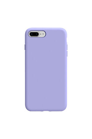iphone 7 Plus/8 Plus Uyumlu Premium Lansman Liquid Silikon Kılıf İçi Kadife-Lila