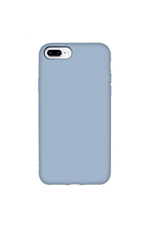 iphone 7 Plus/8 Plus Uyumlu Premium Lansman Liquid Silikon Kılıf İçi Kadife-Bebe Mavi