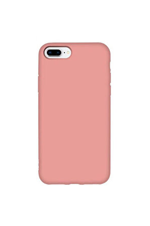 iphone 7 Plus/8 Plus Uyumlu Premium Lansman Liquid Silikon Kılıf İçi Kadife-Pembe