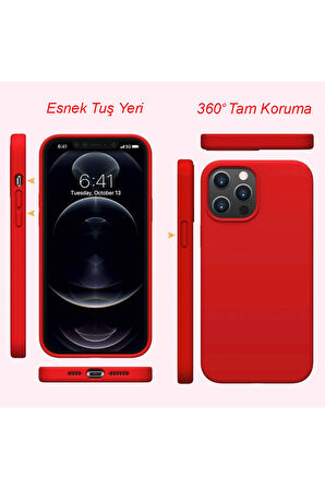 iphone 15 Pro Uyumlu Premium Lansman Liquid Silikon Kılıf İçi Kadife-Siyah