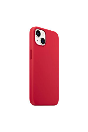 iphone 15 Plus Uyumlu Premium Lansman Liquid Silikon Kılıf İçi Kadife-Kırmızı