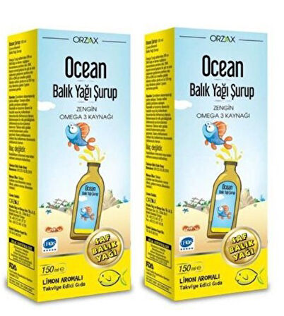 Ocean Limon Balık Yağı Şurup 150 ml 2 Adet