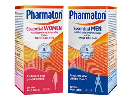 Pharmaton Essential Women 30 Tablet + Pharmaton Essential Men 30 Tablet