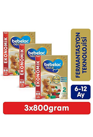 Bebelac Gold 2 Devam Sütü 800 gr X 3 Adet